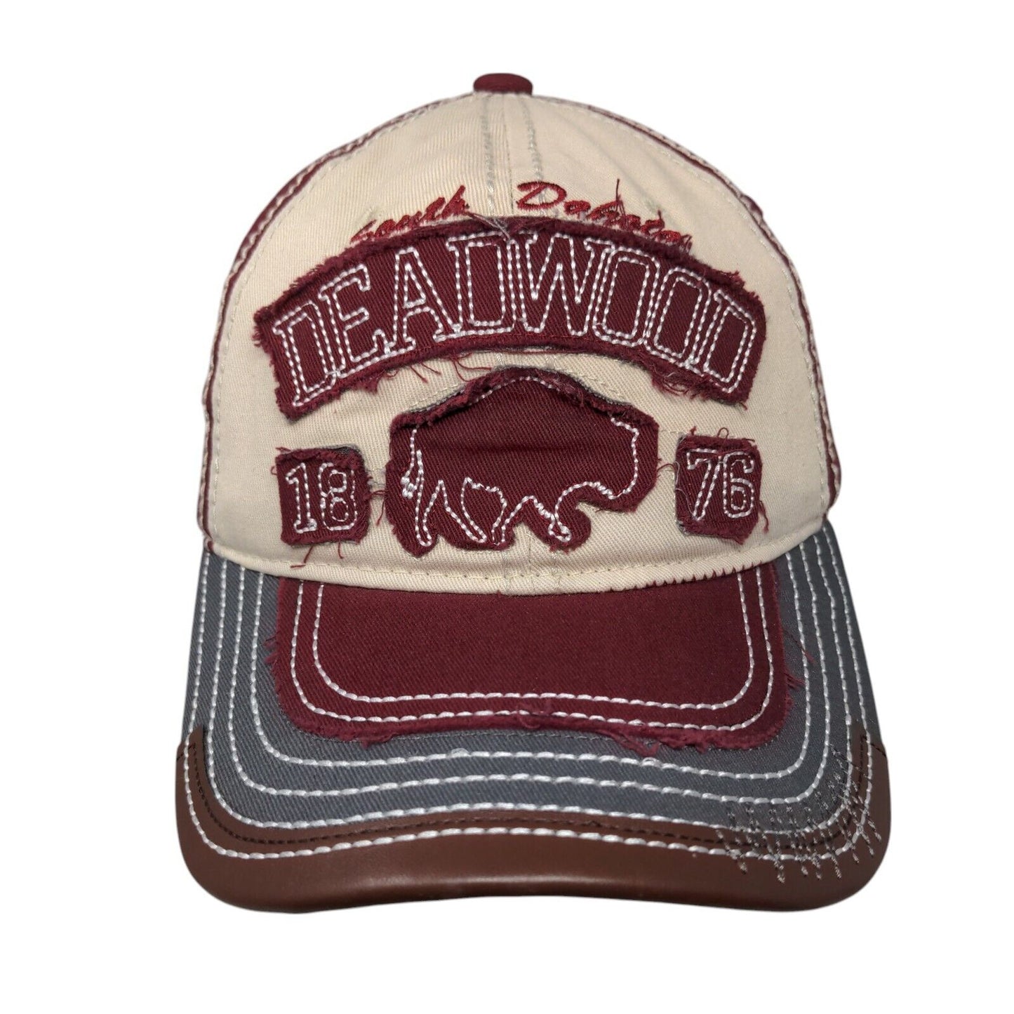 South Dakota Deadwood Strapback Hat Multi One Size 6 Panel Colorblock