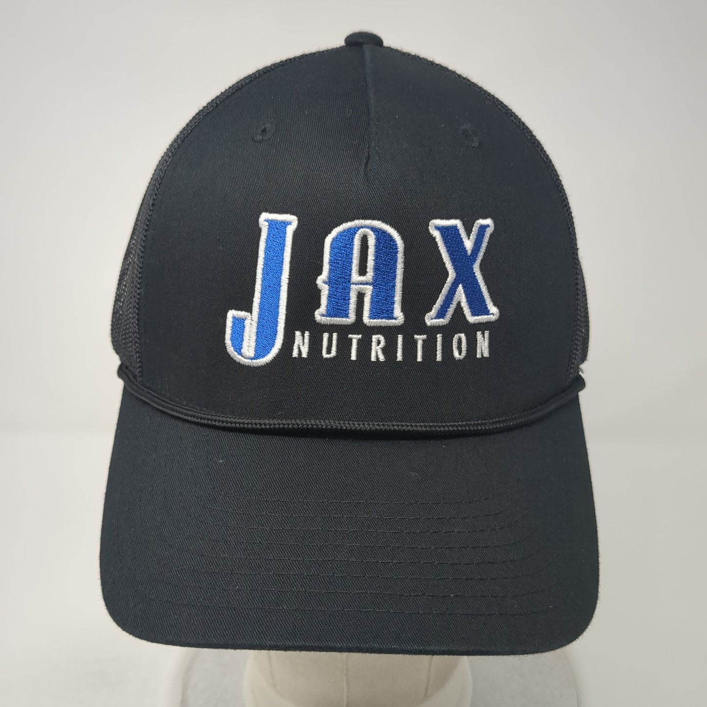 Jax Nutrition Snapback Mesh Back Trucker Hat Black One Size Richardson
