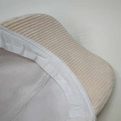 David and Young Baseball Cap Beige One Size Corduroy Cotton Slideback Hat Solid