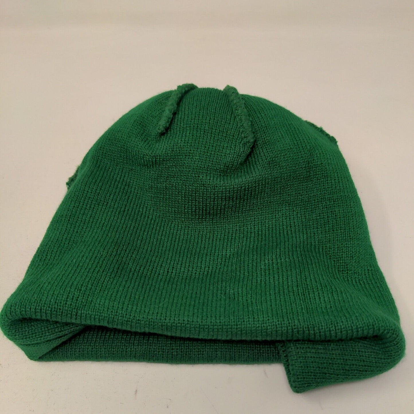 '47 Brand Men's Knit Beanie Hat Green White Striped Embroidered Black Cat Logo