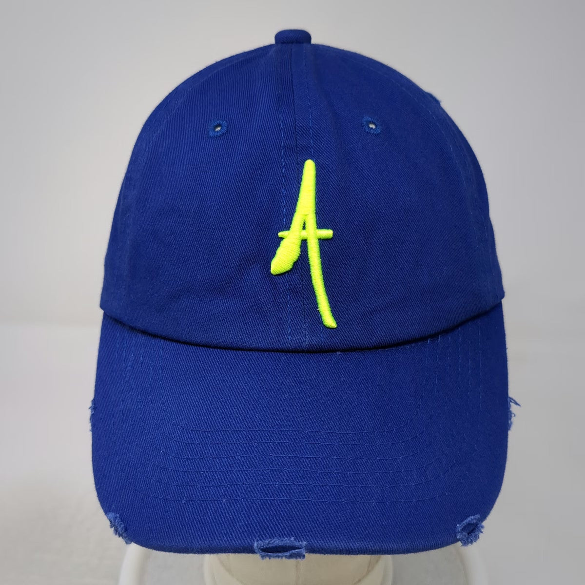 Blue Baseball Cap One Size Altitude MAS Yellow Embroidered Slideback Cotton Hat