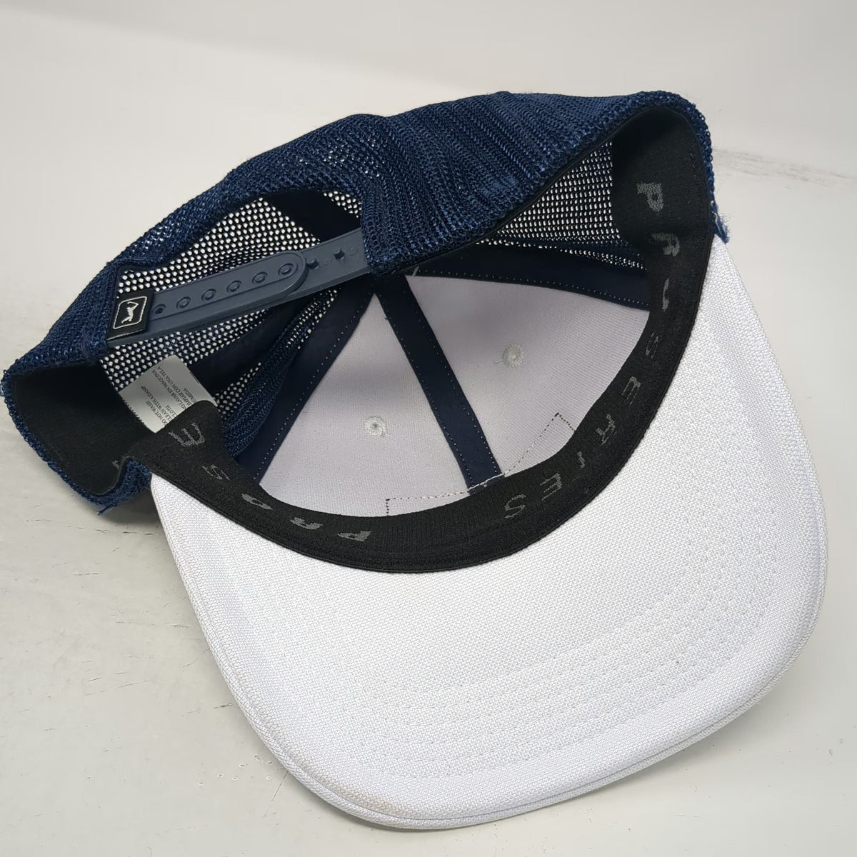 PGA Tour Trucker Hat White Blue One Size Mesh Snapback Golf Patch Pro Series
