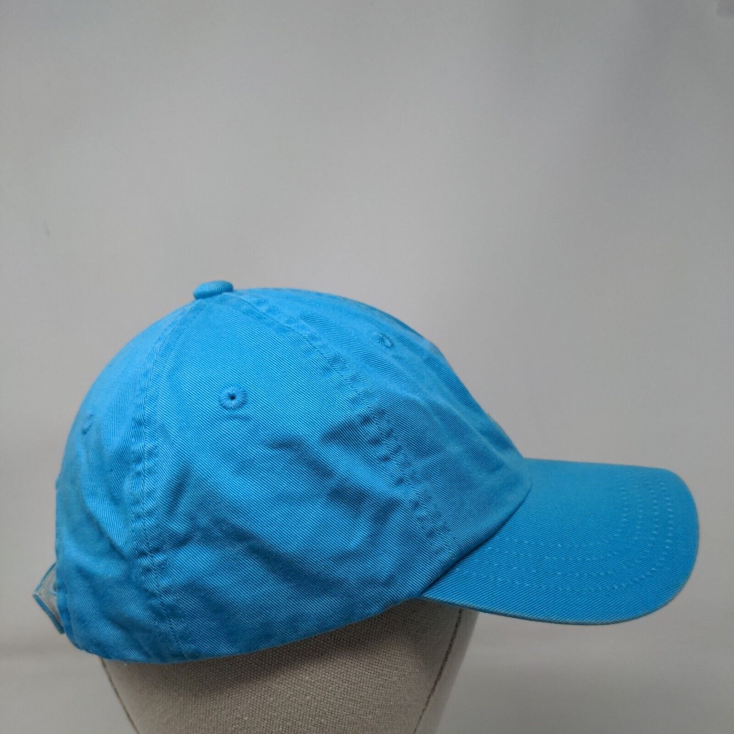 Imperial Strapback Hat Blue One Size Adjustable Embroidered Logo 6 Panel
