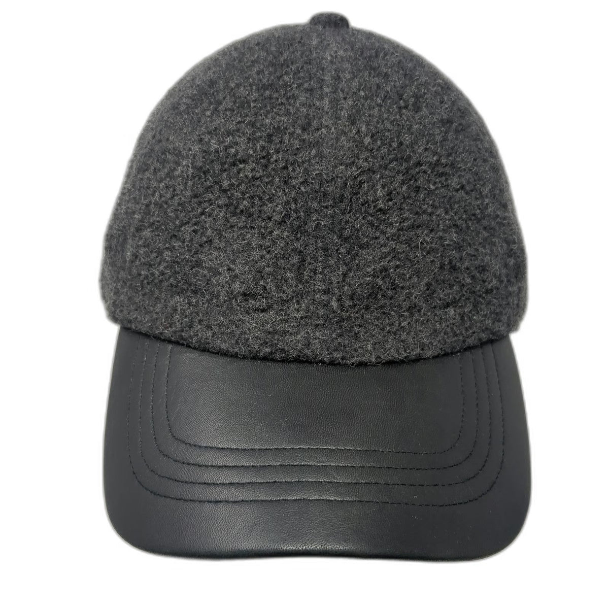 Lands' End Baseball Cap Gray One Size Textured Crown Black Brim Adjustable Hat