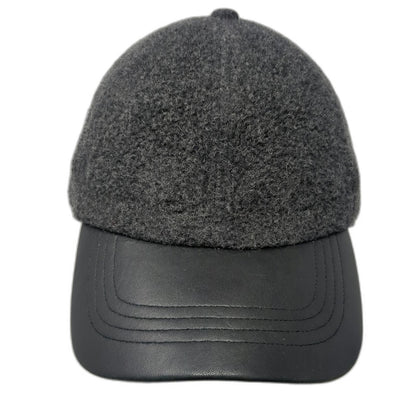 Lands' End Baseball Cap Gray One Size Textured Crown Black Brim Adjustable Hat