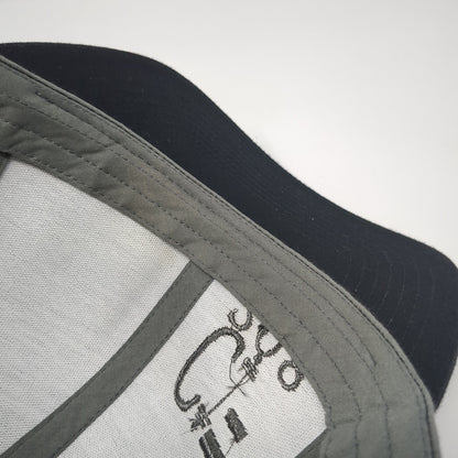 C 208 Snapback Trucker Hat Black One Size Adjustable Embroidered Mesh Back