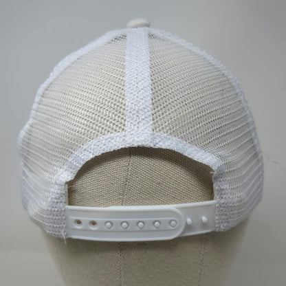 Kenz Kustomz Trucker Hat White One Size Lima One Blue Rope Mesh Back Snapback