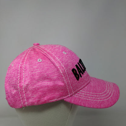 Baltimore Strapback Hat Pink One Size Embroidered 6 Panel City Hats
