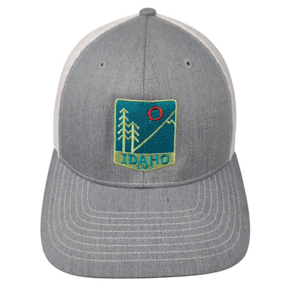 Idaho Snapback 112 Trucker Hat Gray OSFA Adjustable Mesh Back Richardson