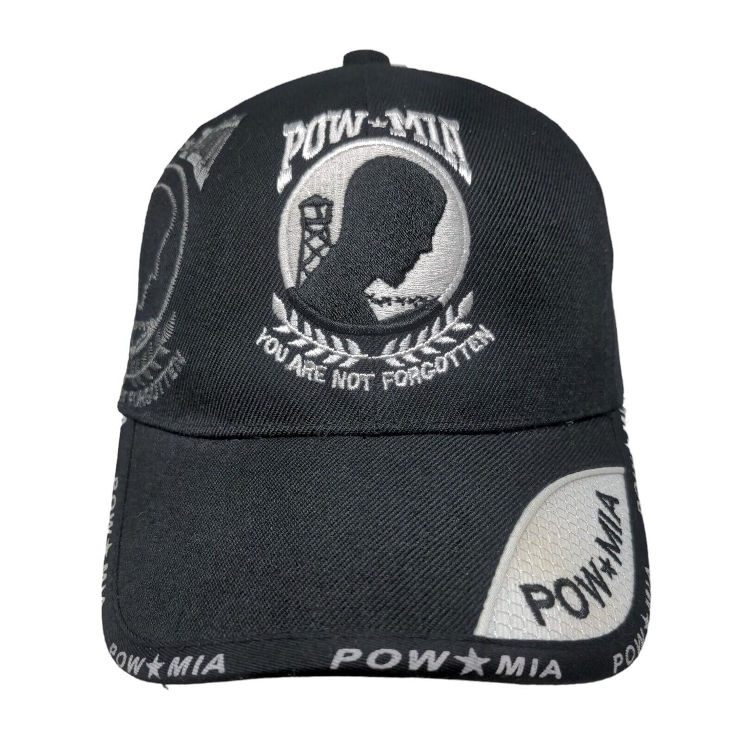 Pow Mia You Are Not Forgotten Strapback Hat Black One Size Embroidered