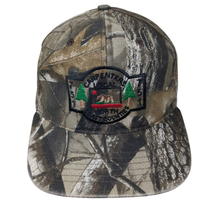 Carpenters Local 751 Strapback Hat Multicolor One Size Camo Hunting