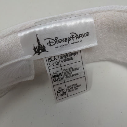 Disney Parks Epcot Men's Strapback Sun Visor Cap Hat White 57-62 CM Flags