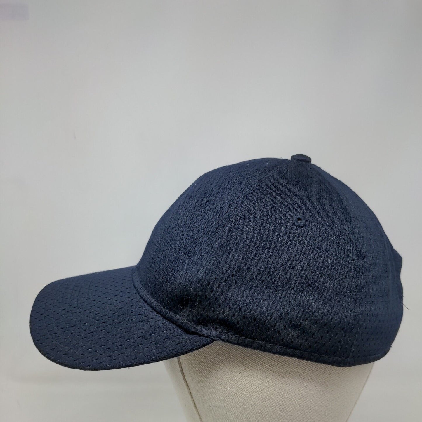 Otto Strapback Hat Blue OSFM Adjustable Solid Mesh Vent Holes Blank