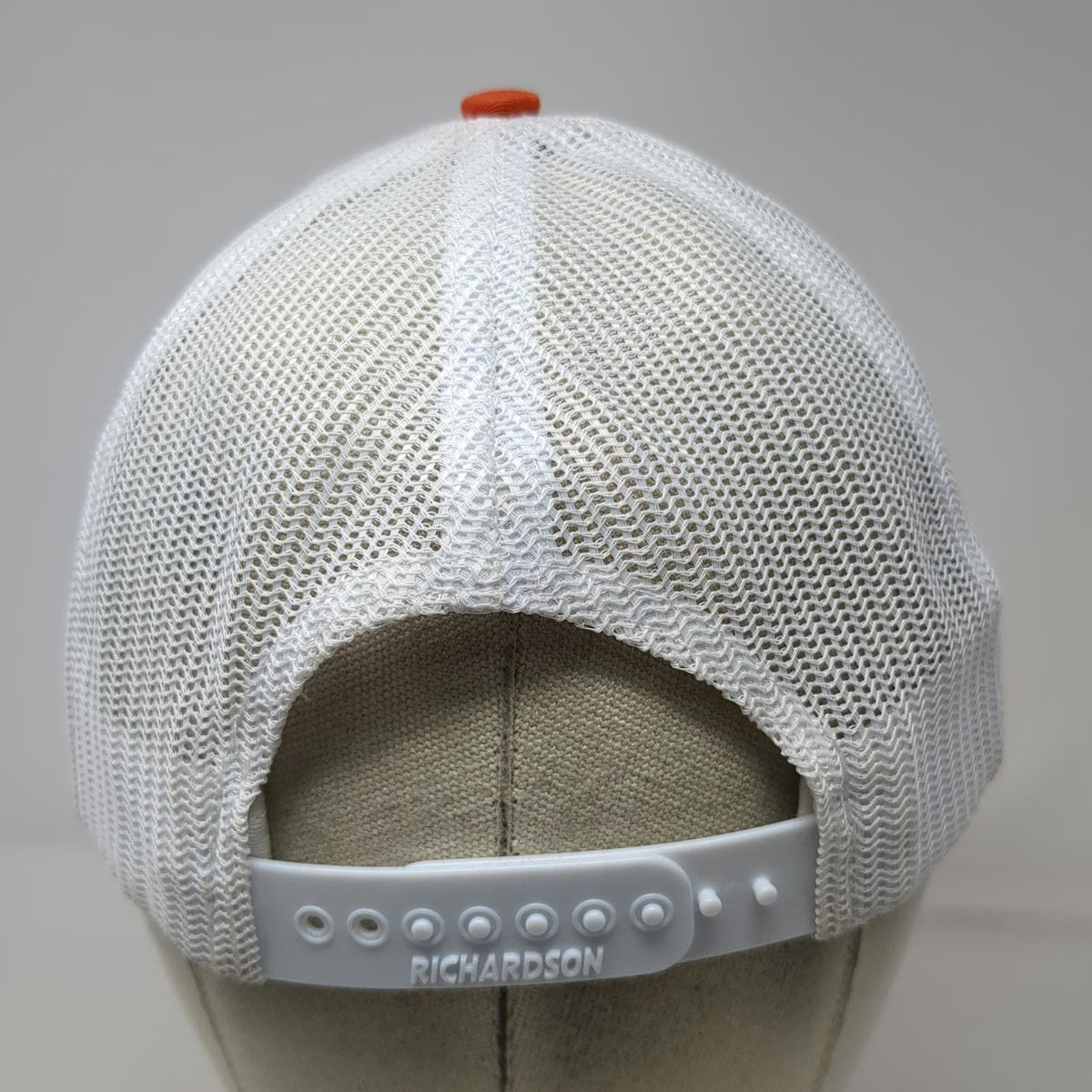 Richardson Trucker Hat Orange White One Size Goodwood Barbecue Company Mesh