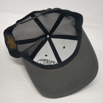 Yupoong Trucker Hat Gray One Size Snapback Super Beef Burger Mesh Patch Logo