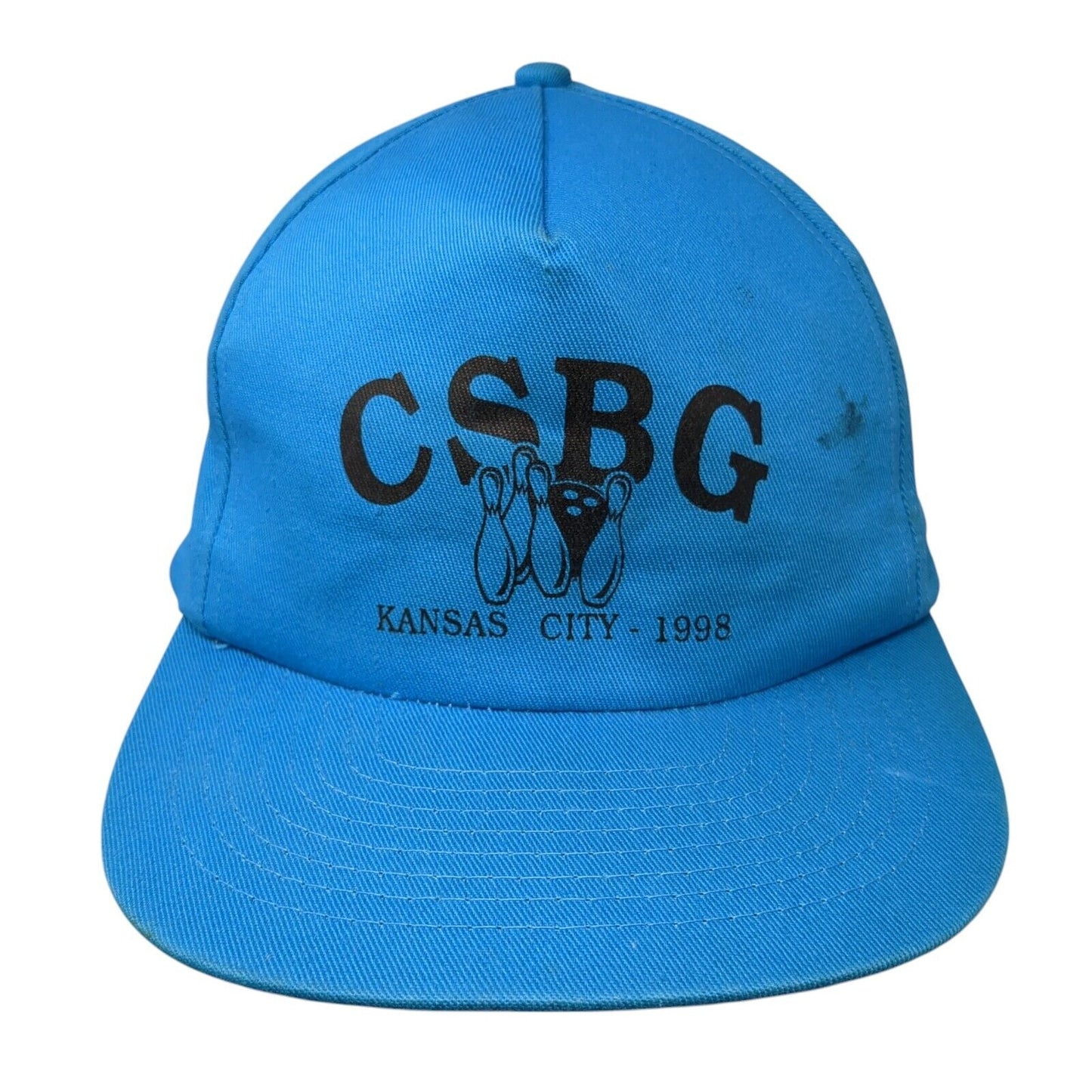 CSBG Kansas City 1998 Snapback Hat Blue One Size Solid Adjustable
