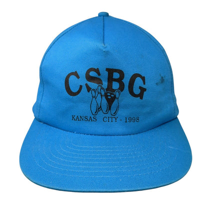 CSBG Kansas City 1998 Snapback Hat Blue One Size Solid Adjustable