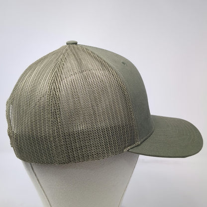 Richardson Trucker Hat Green Gold White One Size Mesh Back Snapback Silver Creek