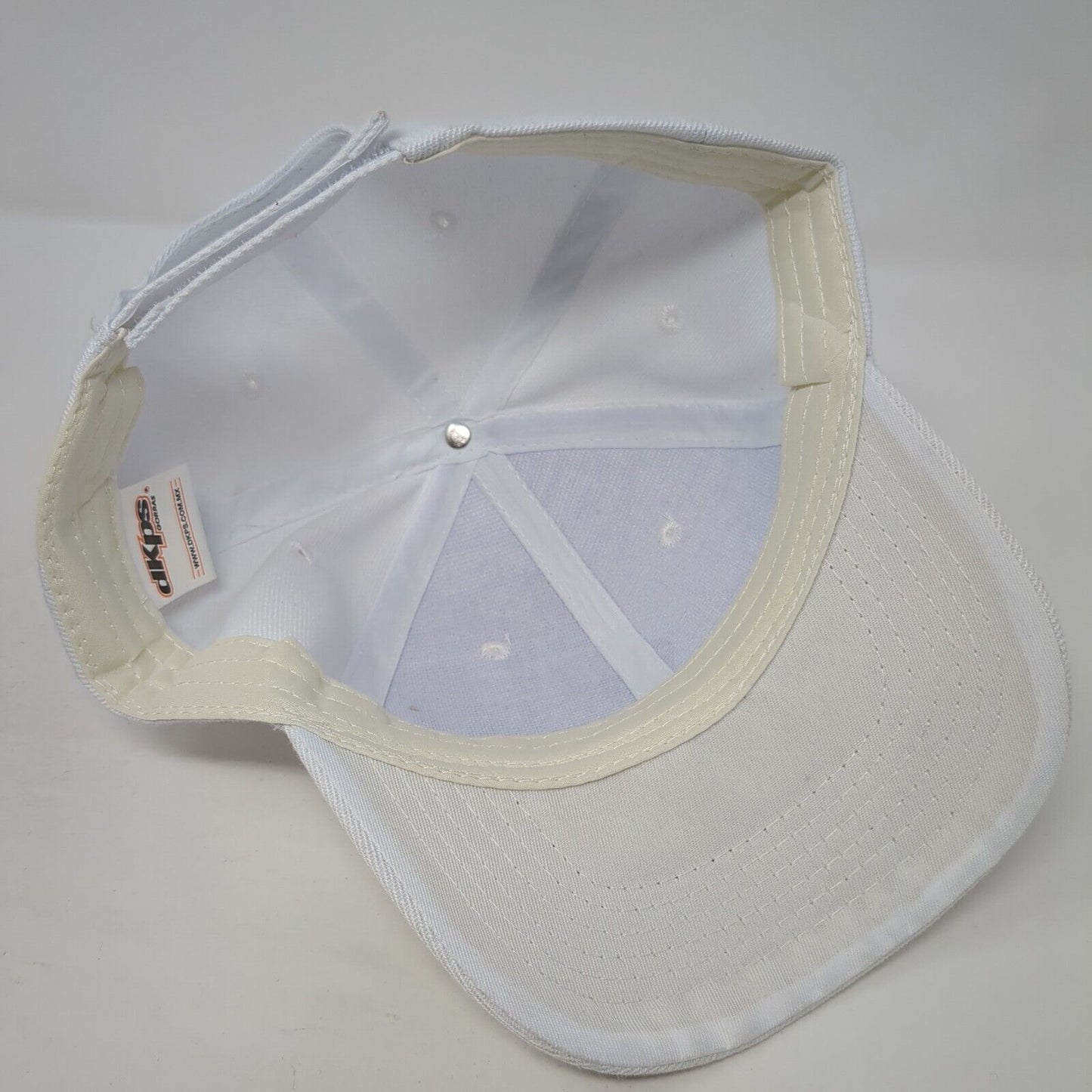 Blue Diamond Strapback Hat White One Size Adjustable Solid 6 Panel