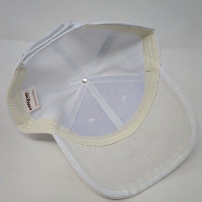 Blue Diamond Strapback Hat White One Size Adjustable Solid 6 Panel