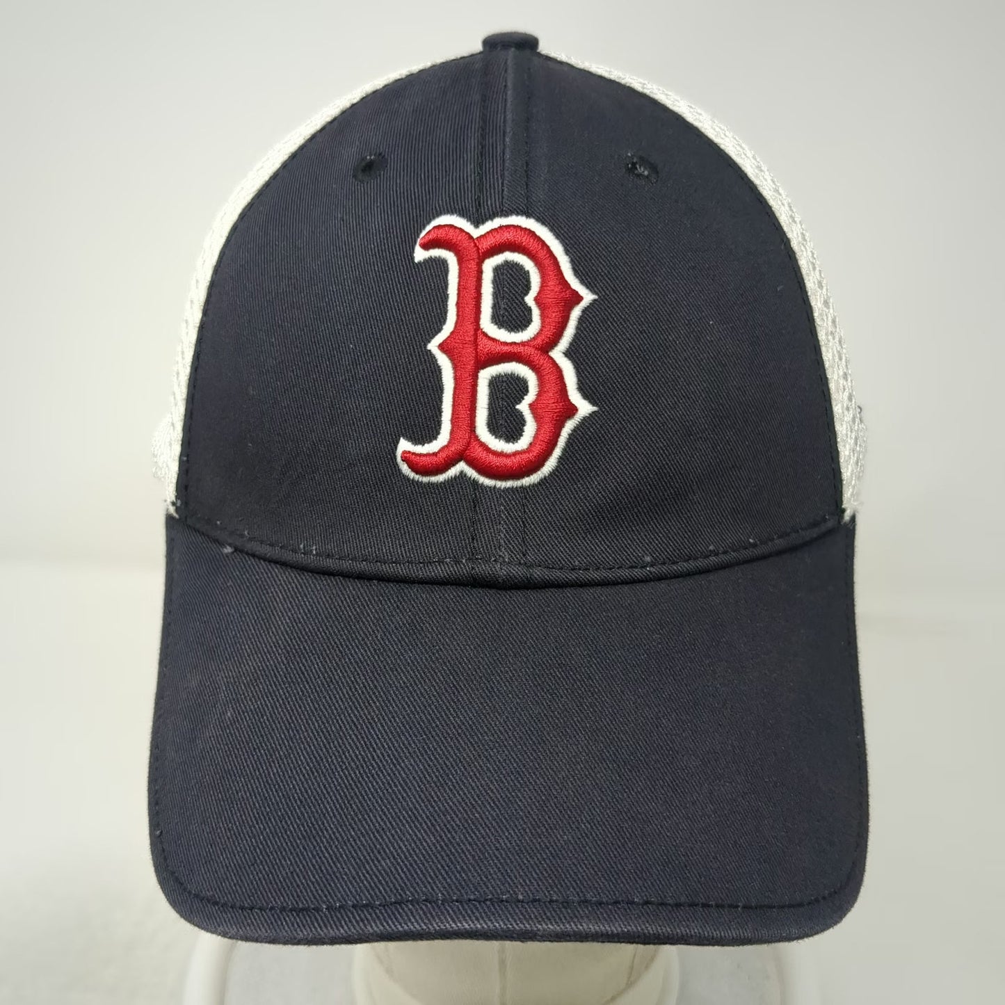 New Era Boston Red Sox MLB Baseball Cap Blue White Red One Size Mesh Back Hat