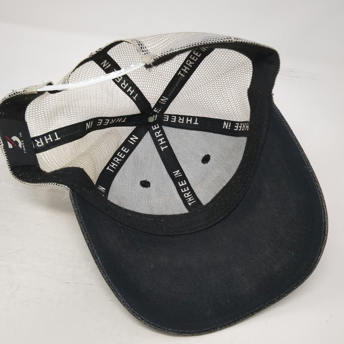 Three In Trucker Hat Black One Size Yellowstone Dutton Ranch Snapback Mesh Hat