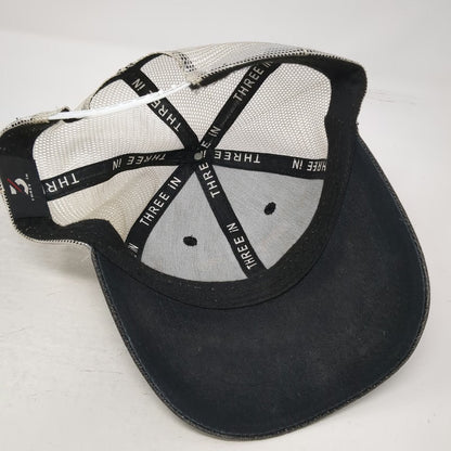 Three In Trucker Hat Black One Size Yellowstone Dutton Ranch Snapback Mesh Hat
