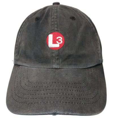 L-3 Communications Logo Gray Baseball Cap One Size Slideback Corporate Hat Tech
