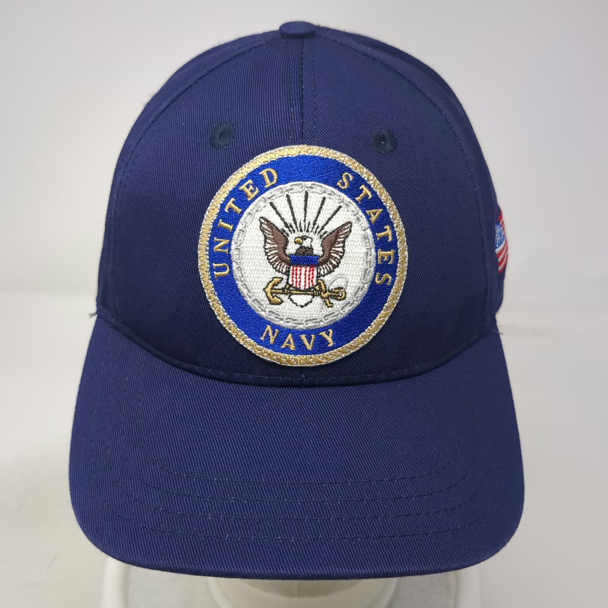 K & S Unique LLC Baseball Cap Blue One Size US Navy Military Flag USA Made Hat