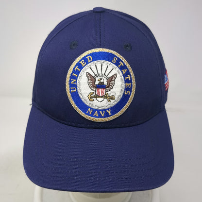 K & S Unique LLC Baseball Cap Blue One Size US Navy Military Flag USA Made Hat