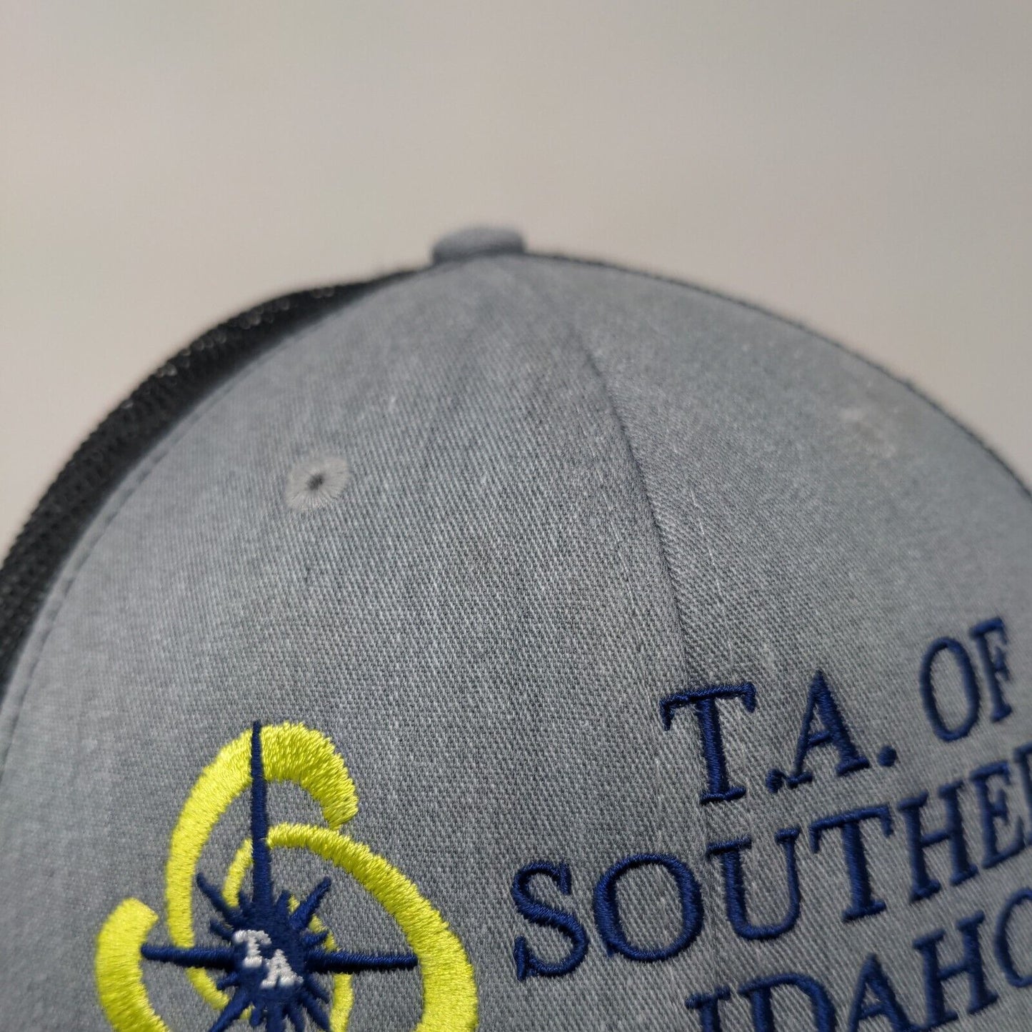 T.A. Of Southern Idaho Snapback Trucker Hat Gray One Size Mesh Back Richardson