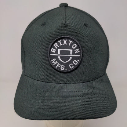 Brixton MFG Co Men's Snapback Hat Black Adjustable Embroidered Logo