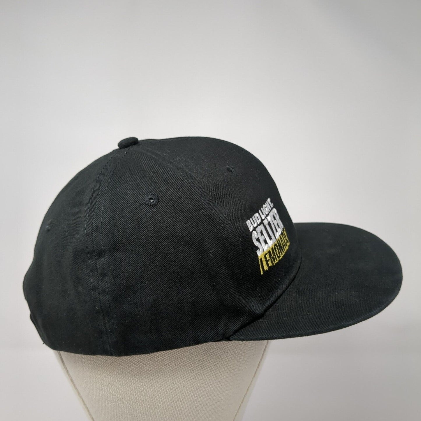 Bud Light Seltzer Lemonade Snapback Hat Black OS Adjustable Quake City Caps