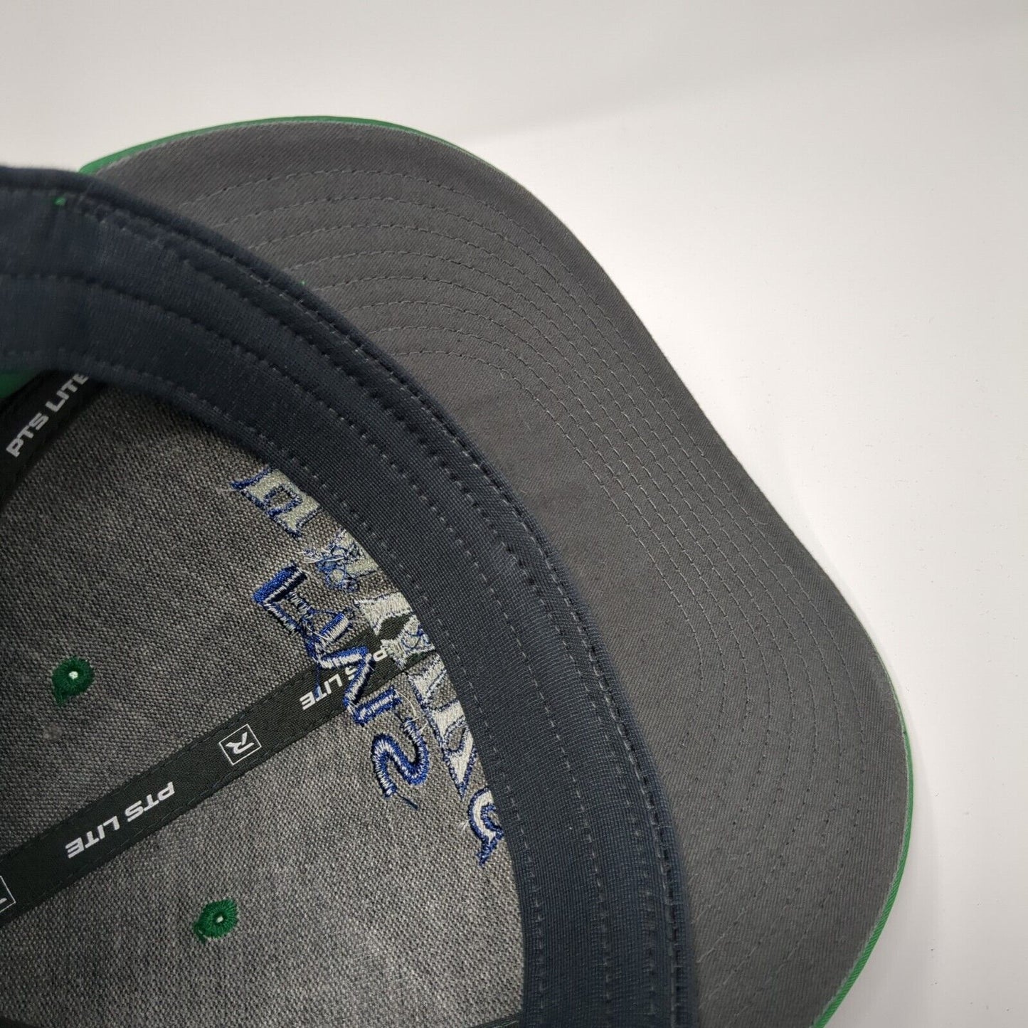 FMS Hawks Fitted Hat Green S-M Solid Embroidered Perforated Richardson