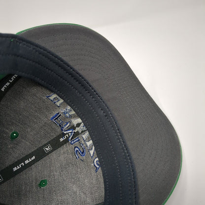 FMS Hawks Fitted Hat Green S-M Solid Embroidered Perforated Richardson