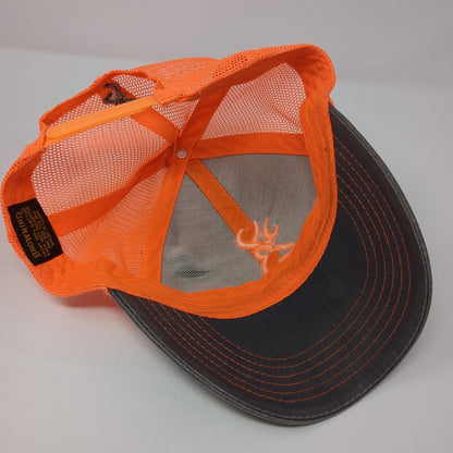 Browning Snapback Trucker Hat Multi One Size Embroidered Logo Mesh Back
