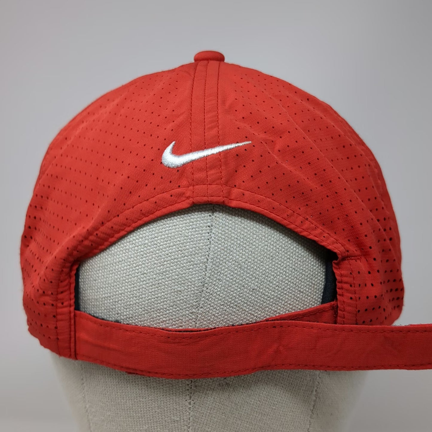 Nike Baseball Cap Red One Size New Fairfield Field Hockey Mesh Perforated Hat