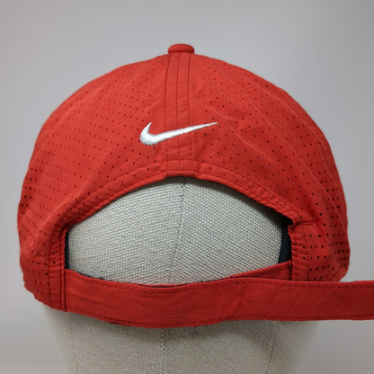 Nike Baseball Cap Red One Size New Fairfield Field Hockey Mesh Perforated Hat