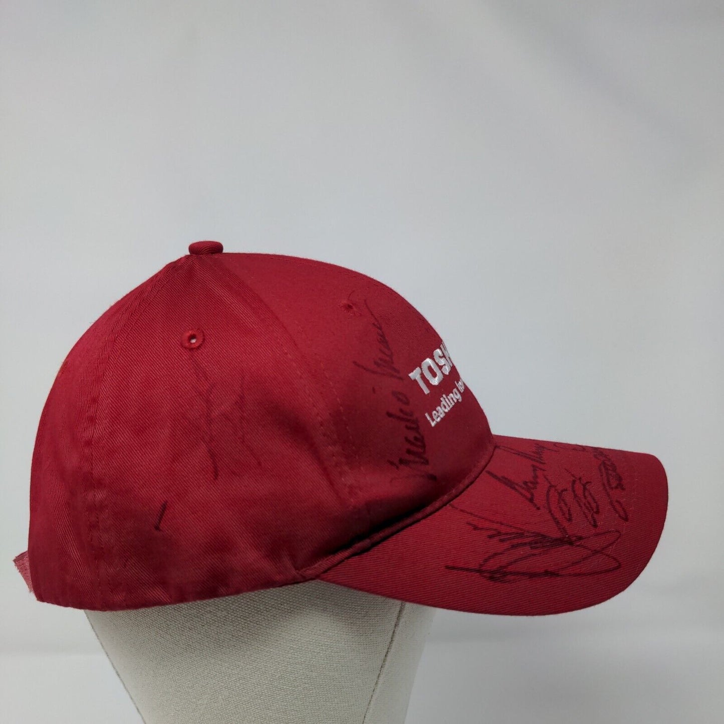 Toshiba Leading Innovation Hat Red OSFA Signed Port & Company 6 Panel