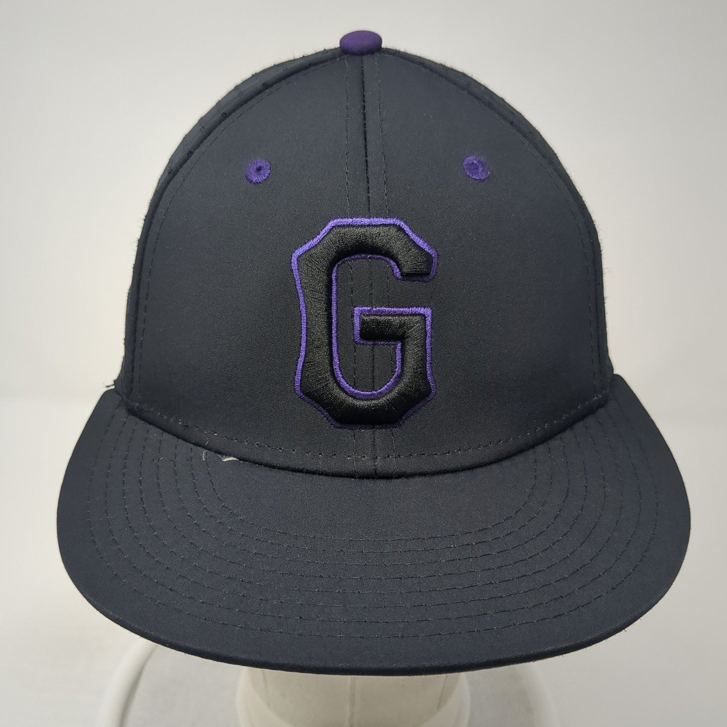 Letter G Fitted Hat Black Small Embroidered Letter Laser Cut The Game