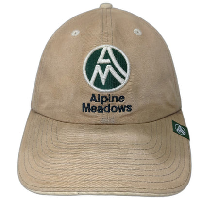 Ouray Baseball Cap Beige OS Alpine Meadows Ski Resort Toyota Logo Strapback Hat