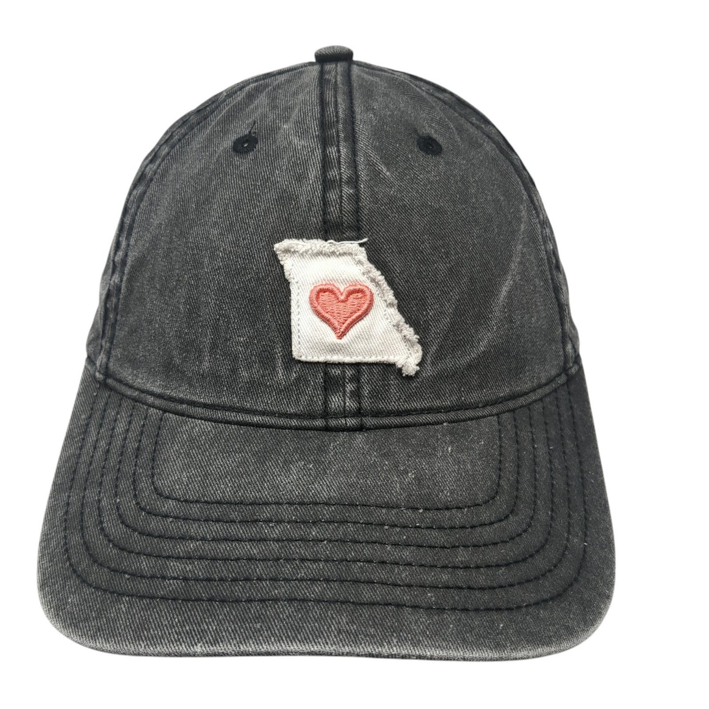 Heart Missouri Slideback Hat Gray One Size Adjustable Home Free Outdoor