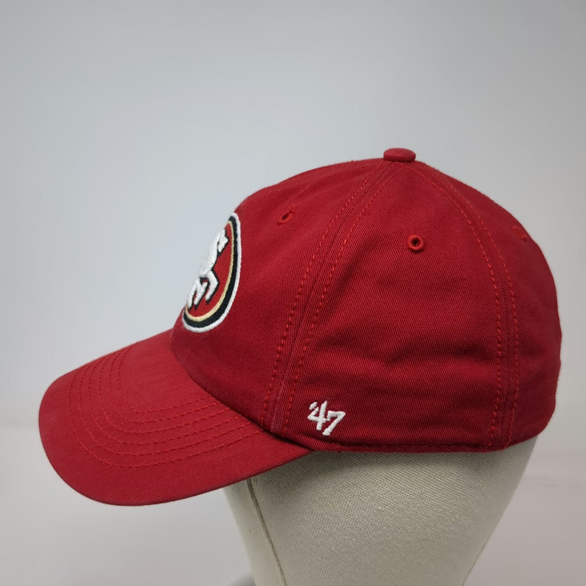 '47 San Francisco 49ers Baseball Cap Red S NFL Fitted Green Underbrim Hat