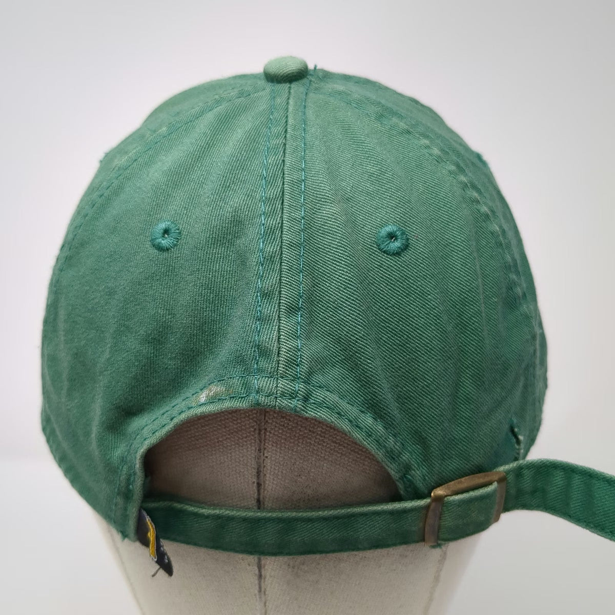 Life is Good Baseball Cap Green One Size Heart Patch Distressed Slideback Hat