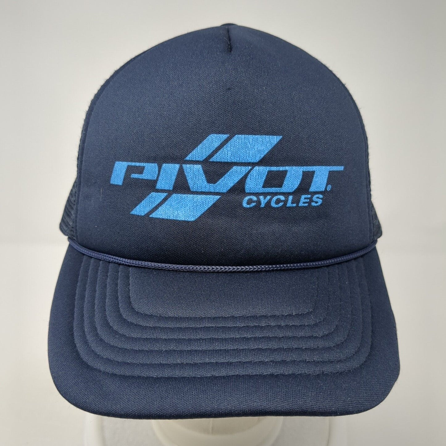 Pivot Cycles Snapback Rope Trucker Hat Blue One Size Mesh Back HG