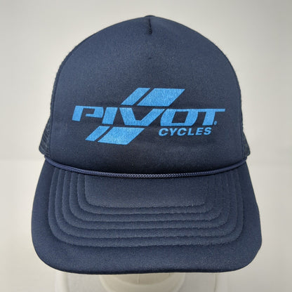 Pivot Cycles Snapback Rope Trucker Hat Blue One Size Mesh Back HG