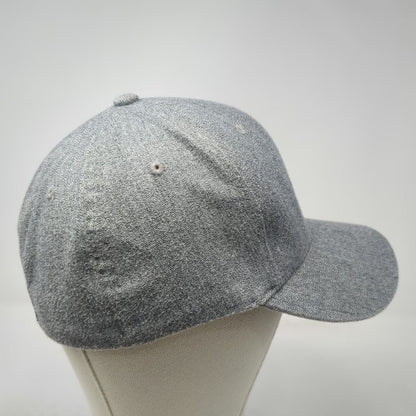 Phat Farm Baseball Cap Gray M Fitted Heather Script Logo Back Patch 6-Panel Hat