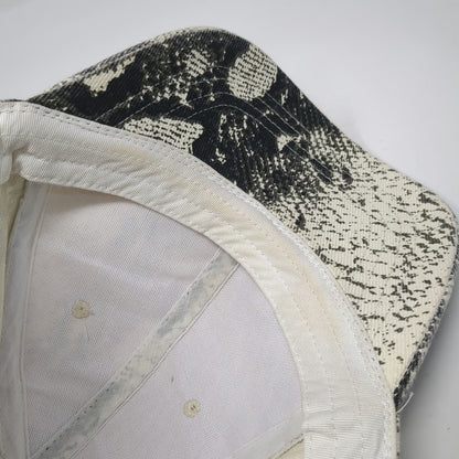 Free Press Baseball Cap White One Size Snakeskin Print Allover Hat Strapback