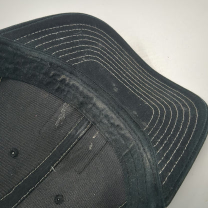 Cabela's Trucker Hat Black White One Size Mesh Back Hunting Dog Patch Snapback