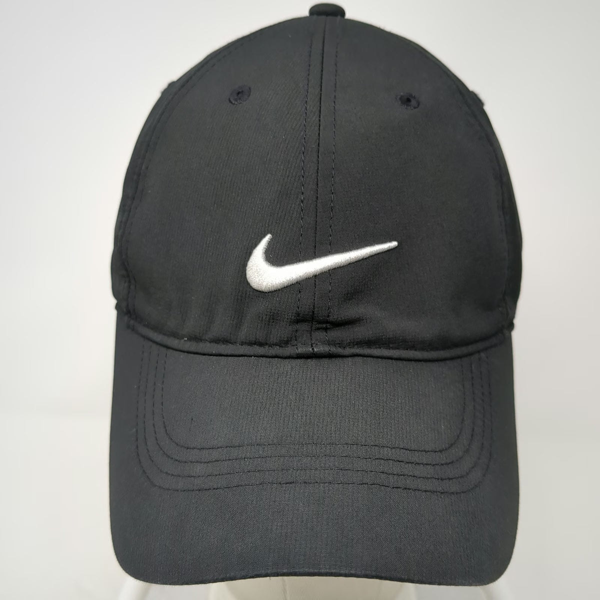Nike Baseball Cap Black One Size Dri-Fit Legacy91 Strapback Hat Swoosh Logo